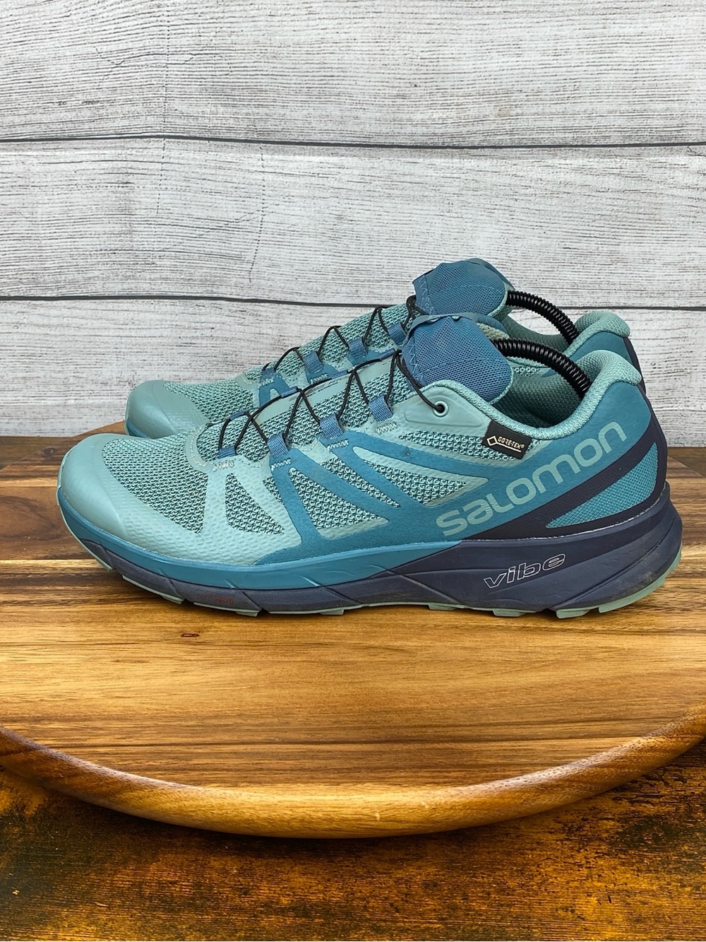 Salomon Women's Sense Ride GTX Invisible Fit Trail Shoes Trellis Blue Size 11